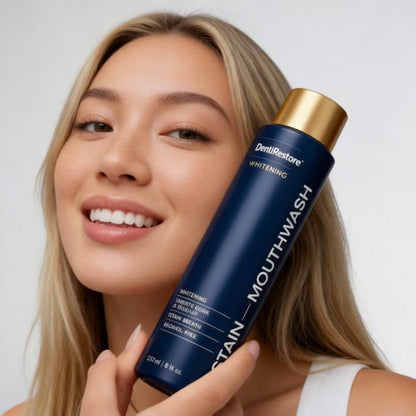 DentiRestore | Whitening Mouthwash: Rinse Away Stains, Reveal Your Brightest Smile