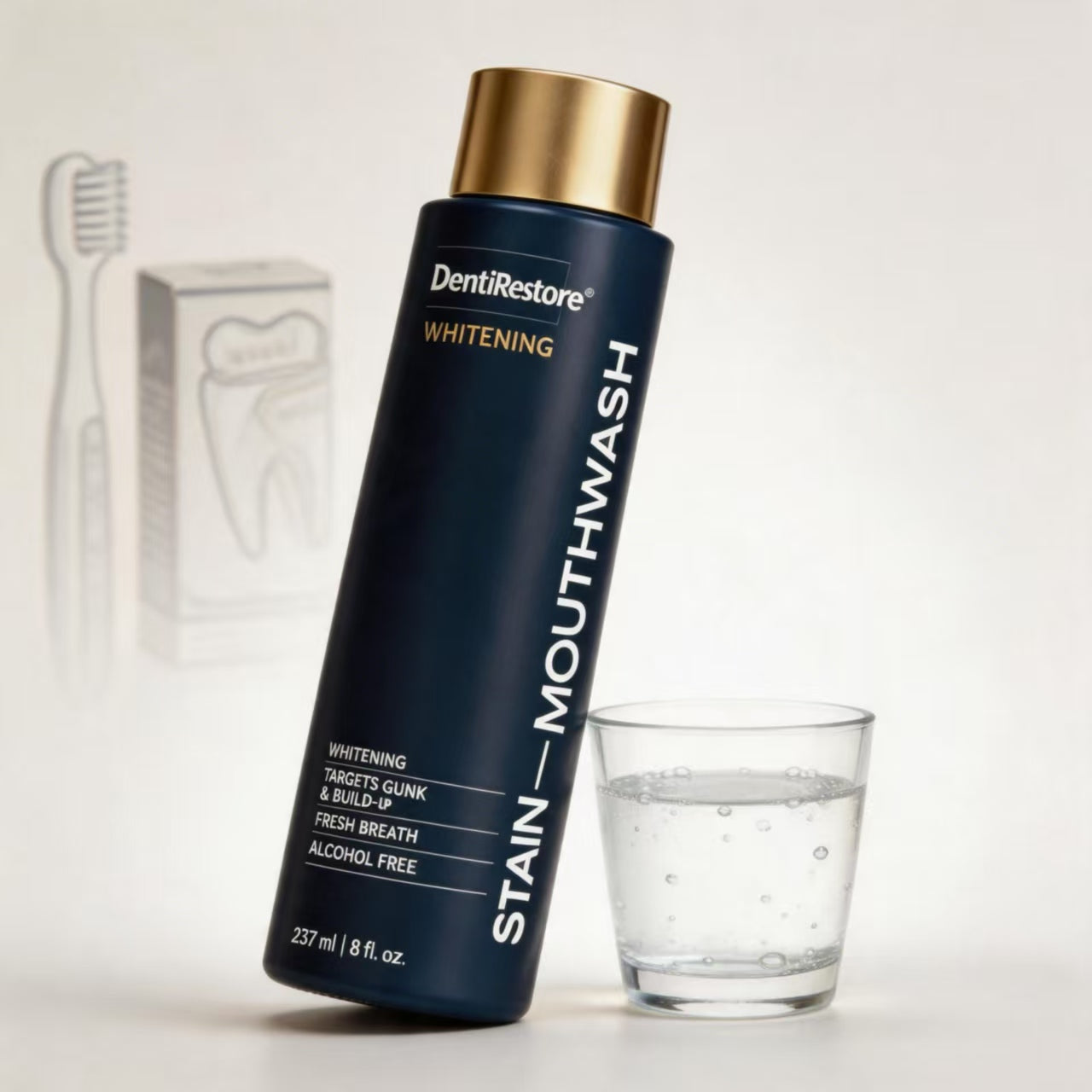 DentiRestore | Whitening Mouthwash: Rinse Away Stains, Reveal Your Brightest Smile