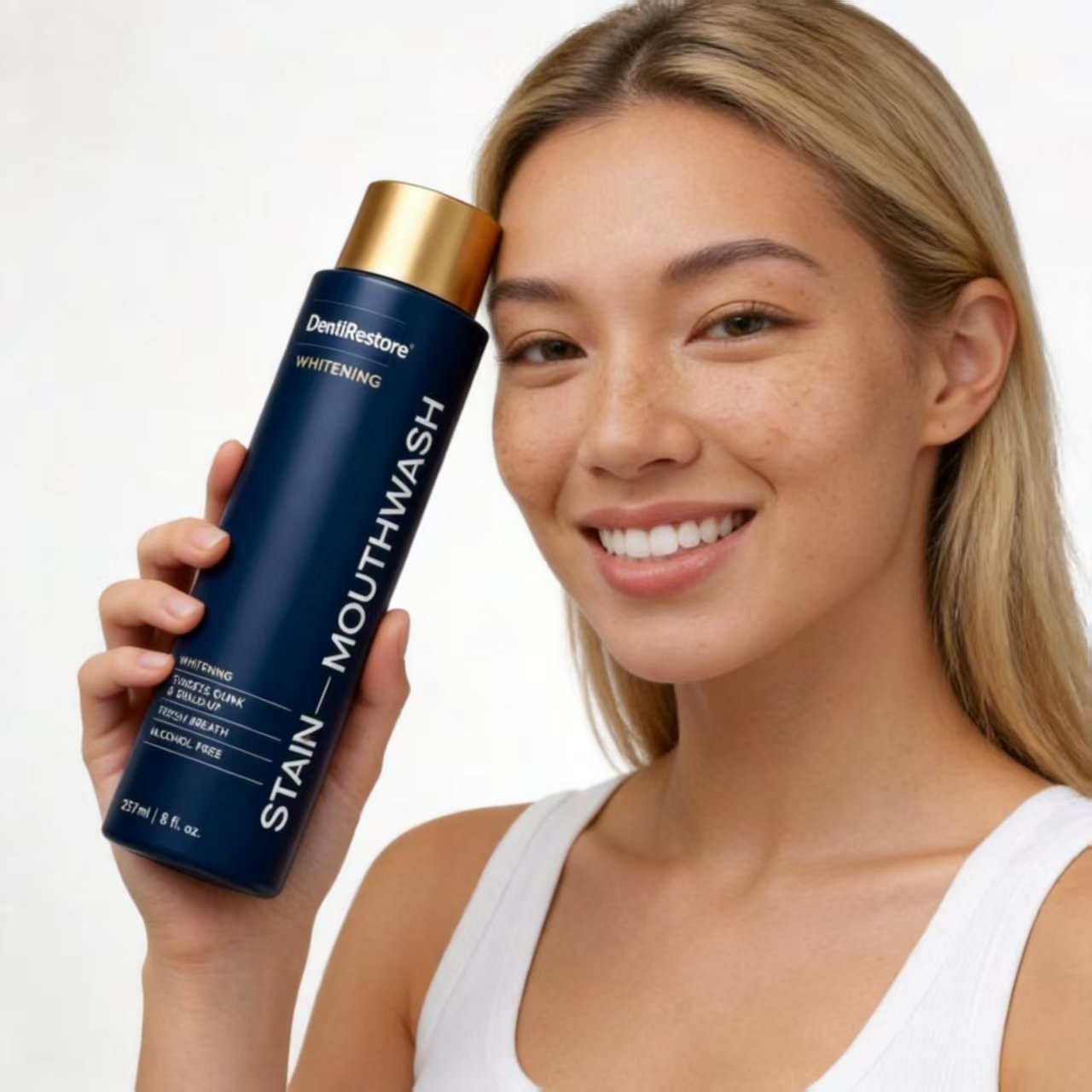 DentiRestore | Whitening Mouthwash: Rinse Away Stains, Reveal Your Brightest Smile