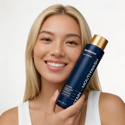 DentiRestore | Whitening Mouthwash: Rinse Away Stains, Reveal Your Brightest Smile