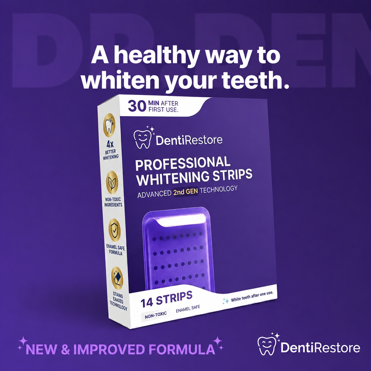 Whiten Your Teeth Up To 8 Shades In 14 Days DentiRestore Teeth Whitening Strips