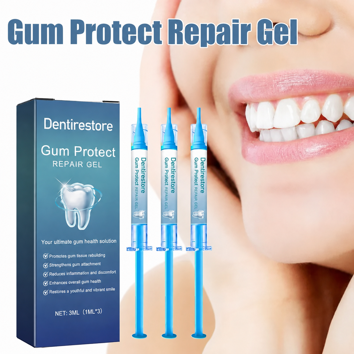 Dentirestore™  Gumline Care Gel — Targeted Overnight Care for Red, Sensitive & Uncomfortable Gums