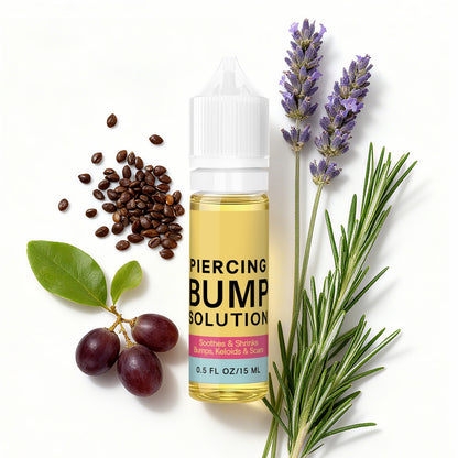 Piercing Bump Solution - Soothing Essential Oil for Piercing Bumps Keloids & Scars - 15ml Gentle Blend with Rosemary Tea Tree for Nose Ears Body Piercings