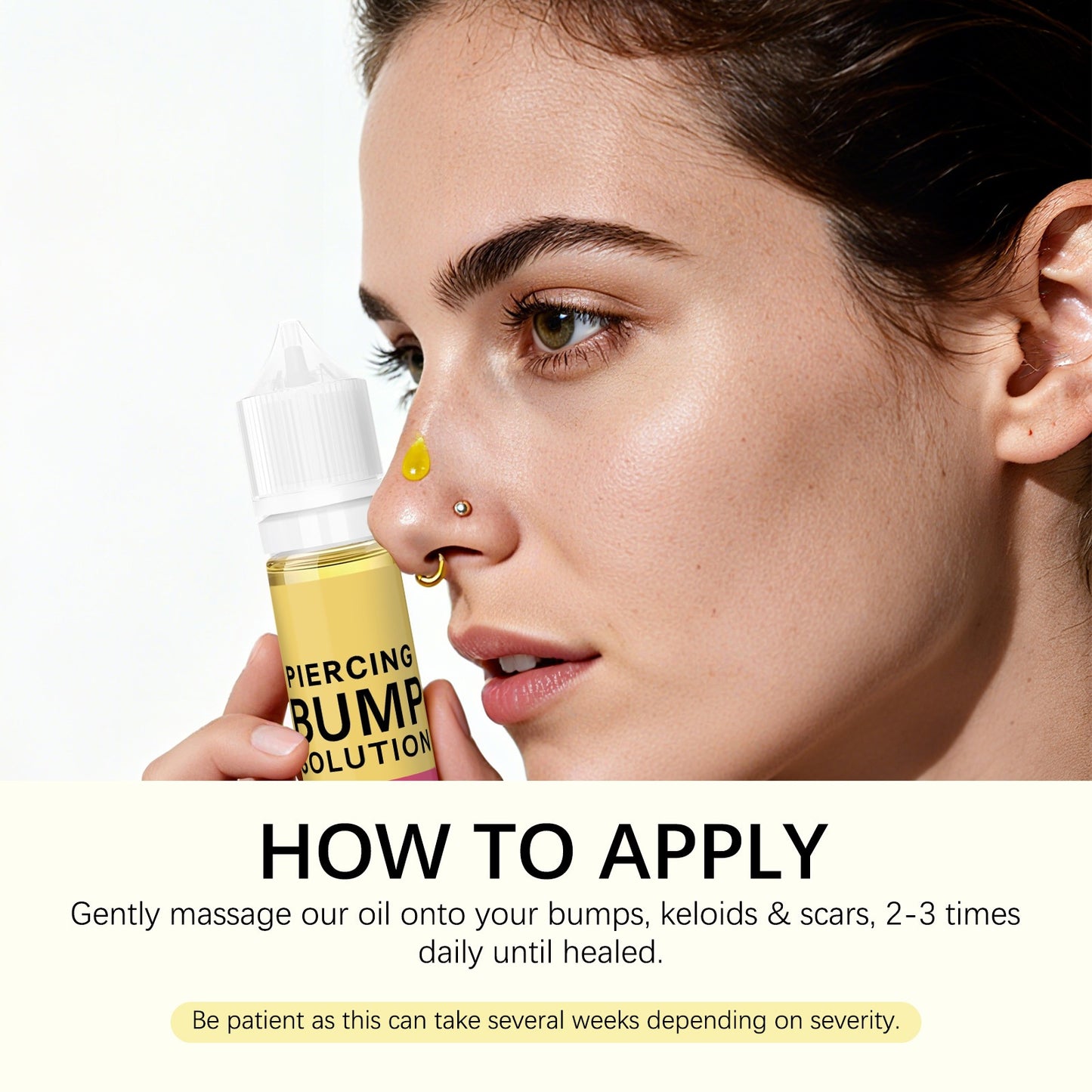 Piercing Bump Solution - Soothing Essential Oil for Piercing Bumps Keloids & Scars - 15ml Gentle Blend with Rosemary Tea Tree for Nose Ears Body Piercings